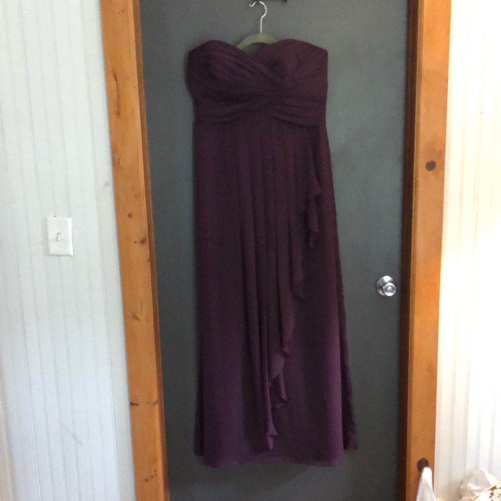 David’s Bridal chiffon bridesmaid dress